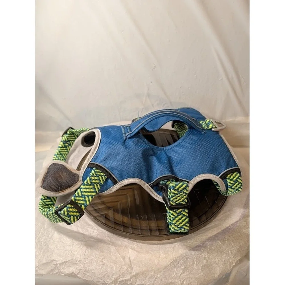 Huntboo Escape Proof Dog Harness Blue Large AllShieldPro Lift Assist Handle Used